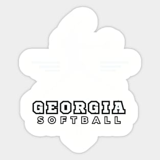 Georgia Bulldogs Softball Sticker